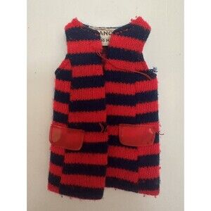 Vintage 1965 Francie Doll Blue And Red Sweater